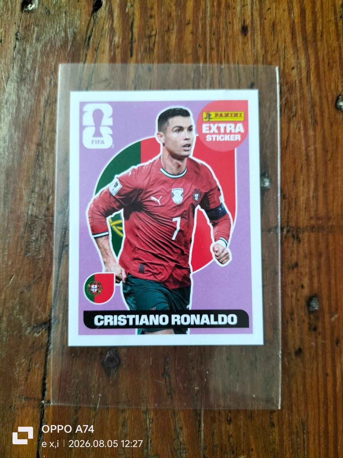 Ronaldo gewone extra sticker, Ophalen of Verzenden
