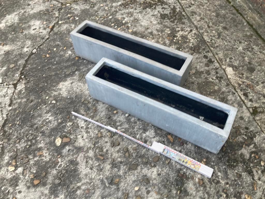 Bloembakken polyester 60cm 40cm, Tuin en Terras, Ophalen, Zo goed als nieuw