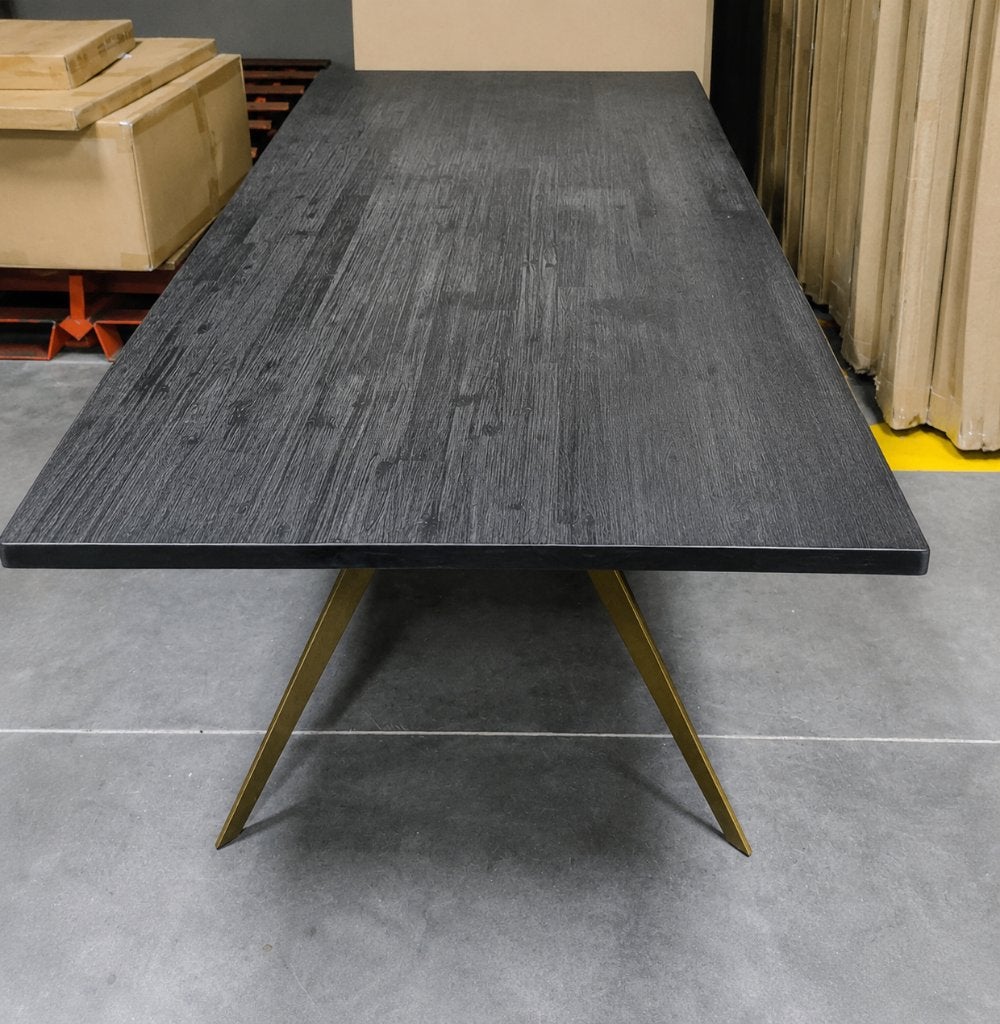 Luxe Eettafel Black Gold Hotel Chic Modern NIEUW DOOS, Huis en Inrichting, Tafels | Eettafels, 100 tot 150 cm, Hotel Chic Modern Industrieel