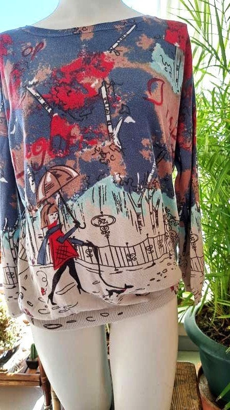 prachtig stijvol natuurlijk levend T-shirt, Kleding | Dames, Overige kleuren, Vintage Dressing, Maat 42/44 (L), Ophalen of Verzenden