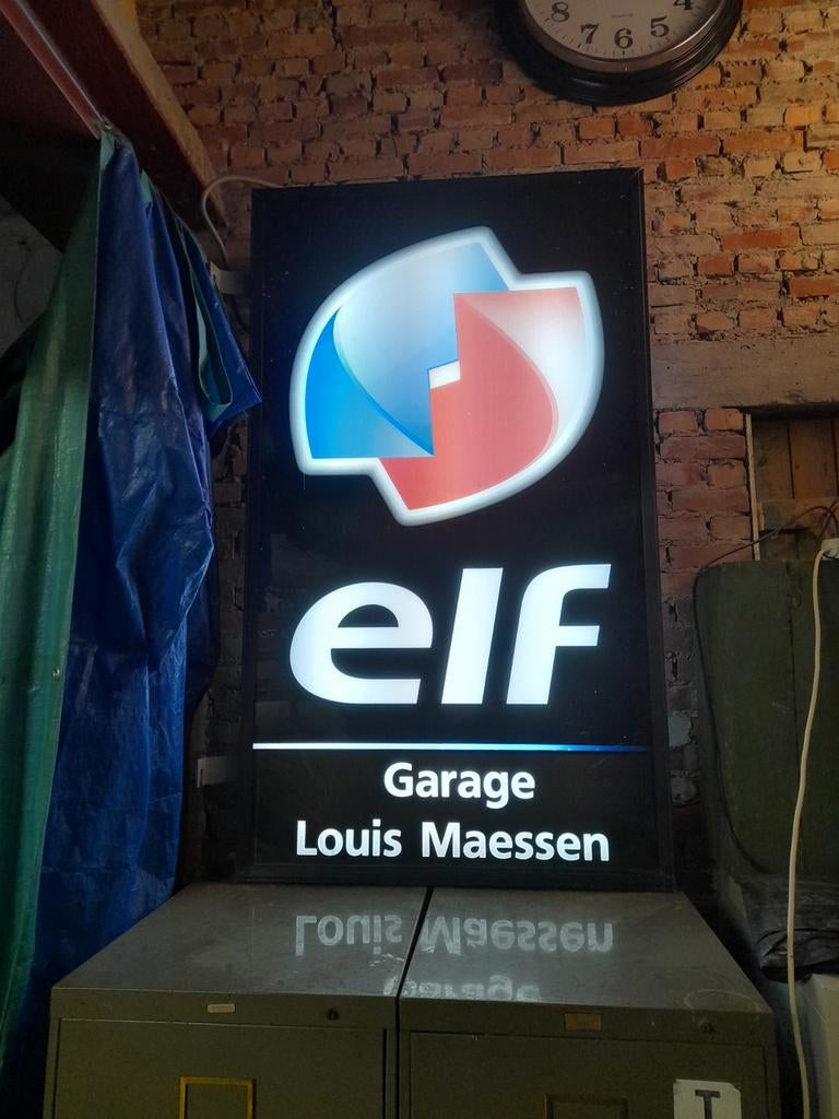 Reclame lichtbak elf, Ophalen, Reclamebord