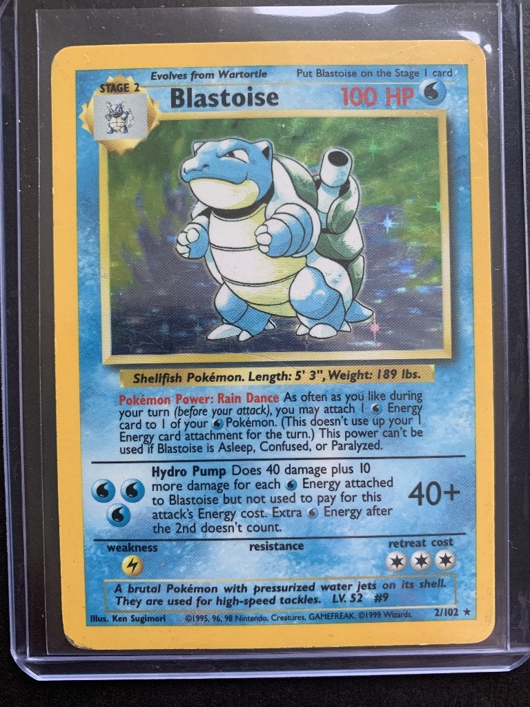 Blastoise (BS 2) EN - LP, Ophalen of Verzenden, Zo goed als nieuw, Losse kaart, Foil