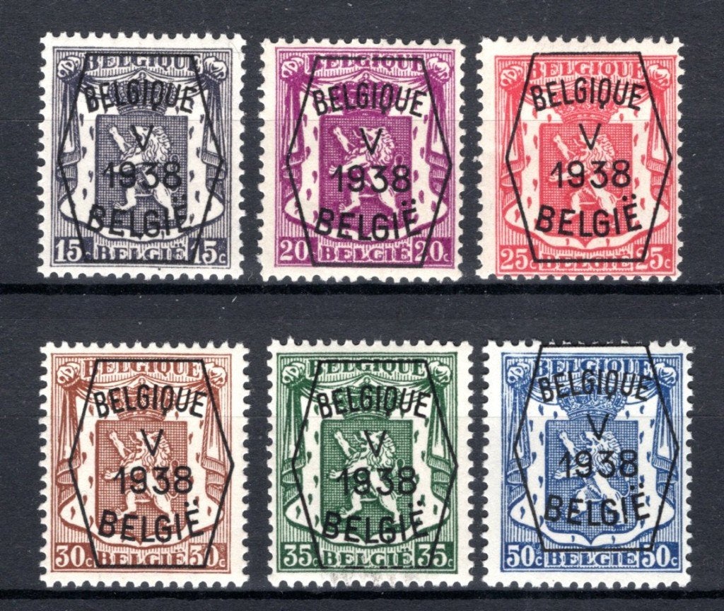 PRE357/362** MNH 1938 - Armoiries des petits États,  type A, Envoi, Non oblitéré, Neuf