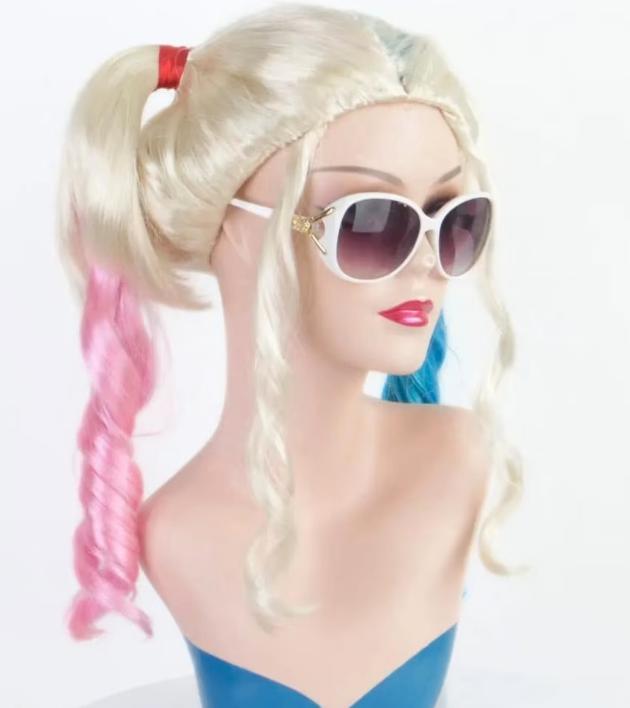 Perruque de cosplay synthétique Harley Quinn, Enlèvement ou Envoi, Neuf