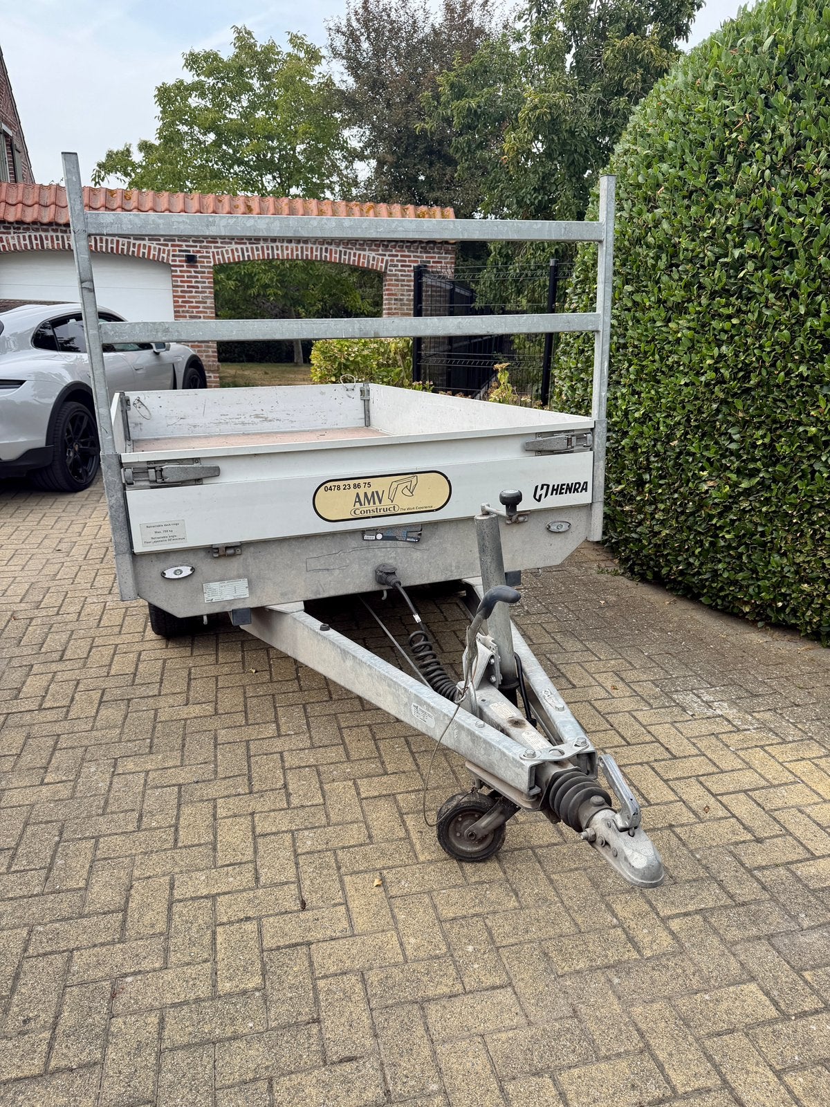 Henra dubbelassige aanhangwagen van 2.700 kg, Ophalen of Verzenden, Zo goed als nieuw