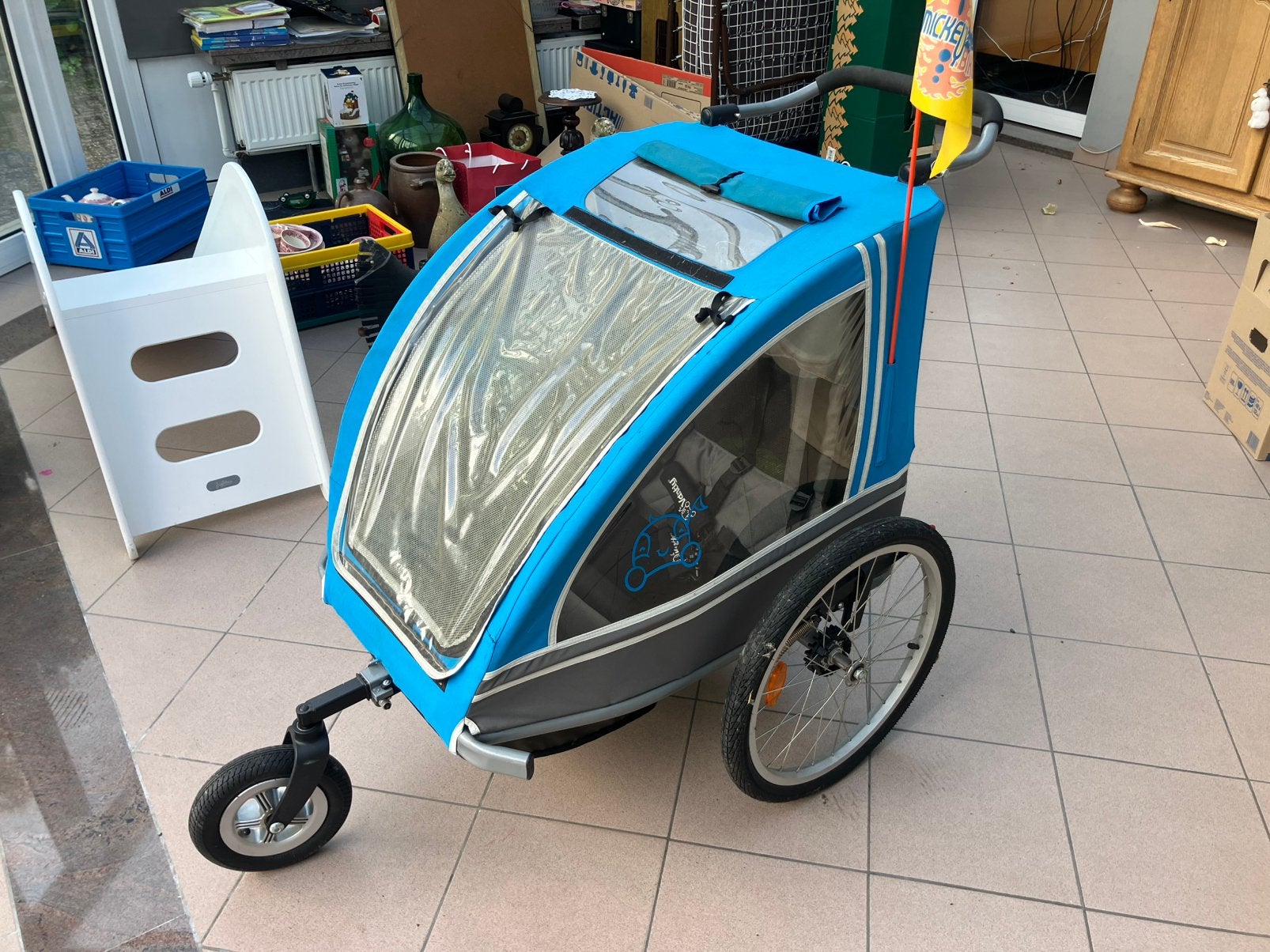 Fietskar Vantly, Vélos & Vélomoteurs, Enlèvement, Comme neuf, Remorque pour enfant