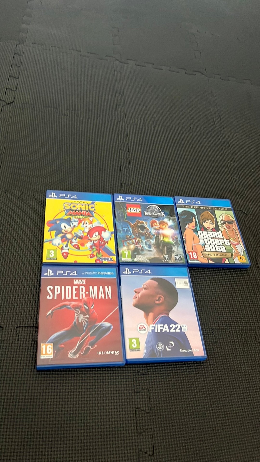 5 games spider man fifa 22 sonic jurrasic park grand theft, Enlèvement ou Envoi, Comme neuf