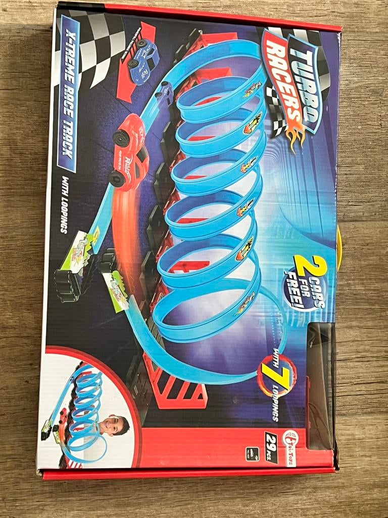 Speelgoed racebaan , trein, spel plop, Kinderen en Baby's, Ophalen, Zo goed als nieuw, Racebaan, Met looping