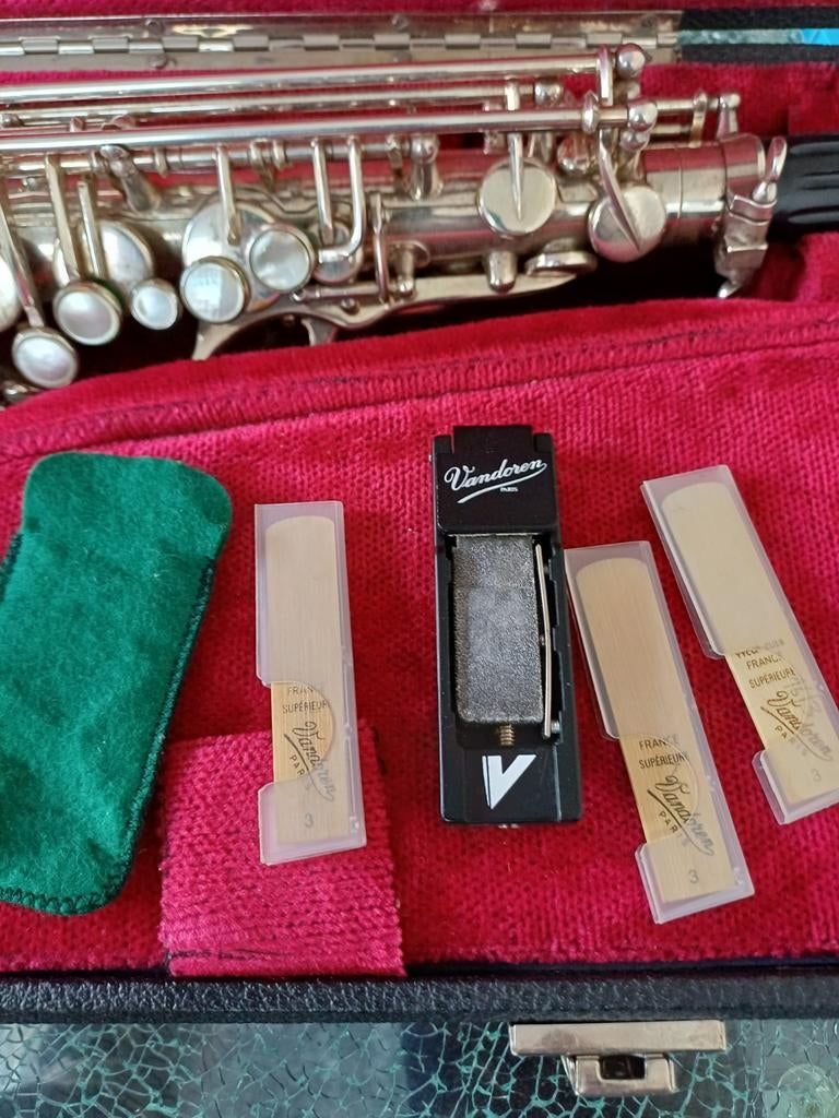 Vintage Vandoren rietknipper voor alto sax (GERESERVEERD), Muziek en Instrumenten, Blaasinstrumenten | Saxofoons, Ophalen of Verzenden