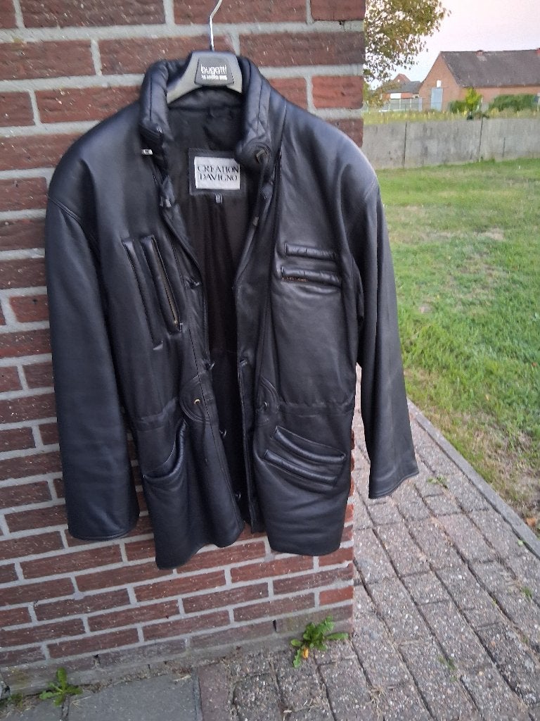 Heren leer jas Creation Davigno Mt52, Heren, Jas | leer, Ophalen of Verzenden, Tweedehands