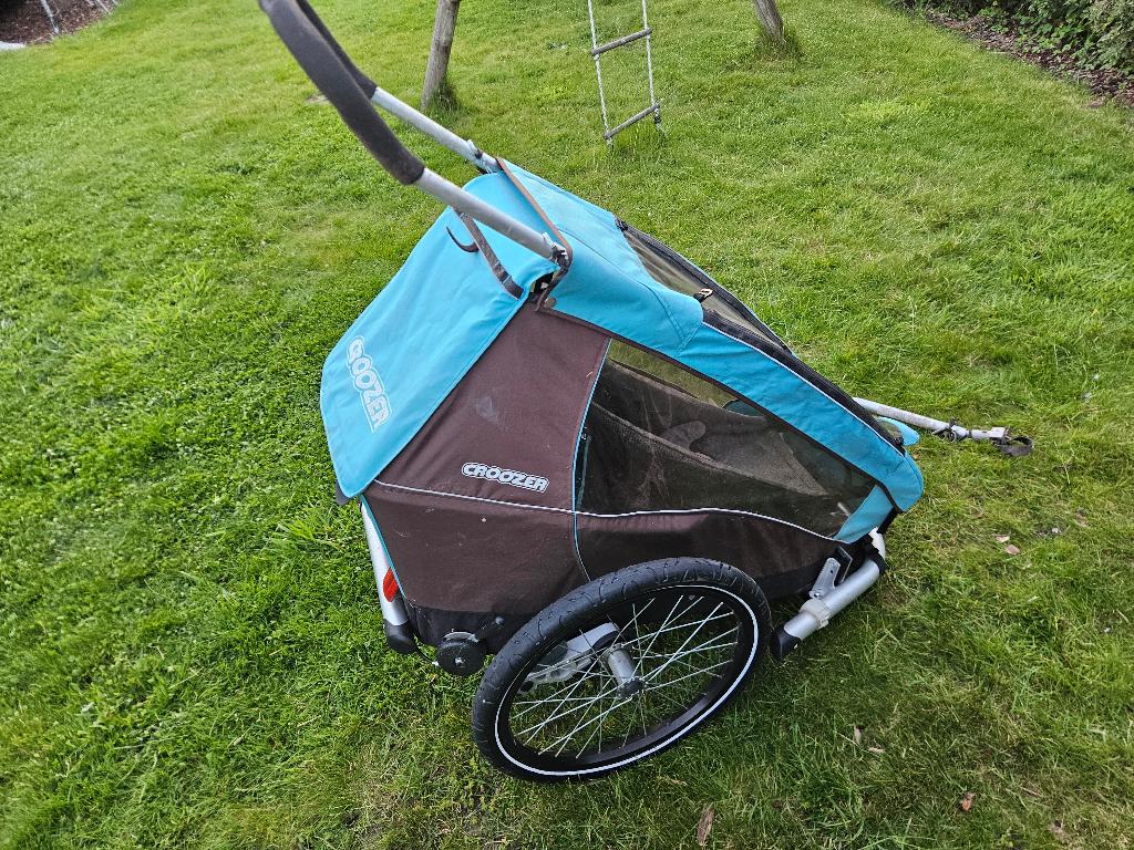 Fietskar Croozer For 1 Blue, Fietsen en Brommers, Ophalen, Opvouwbaar, 80 kg of meer, Zo goed als nieuw