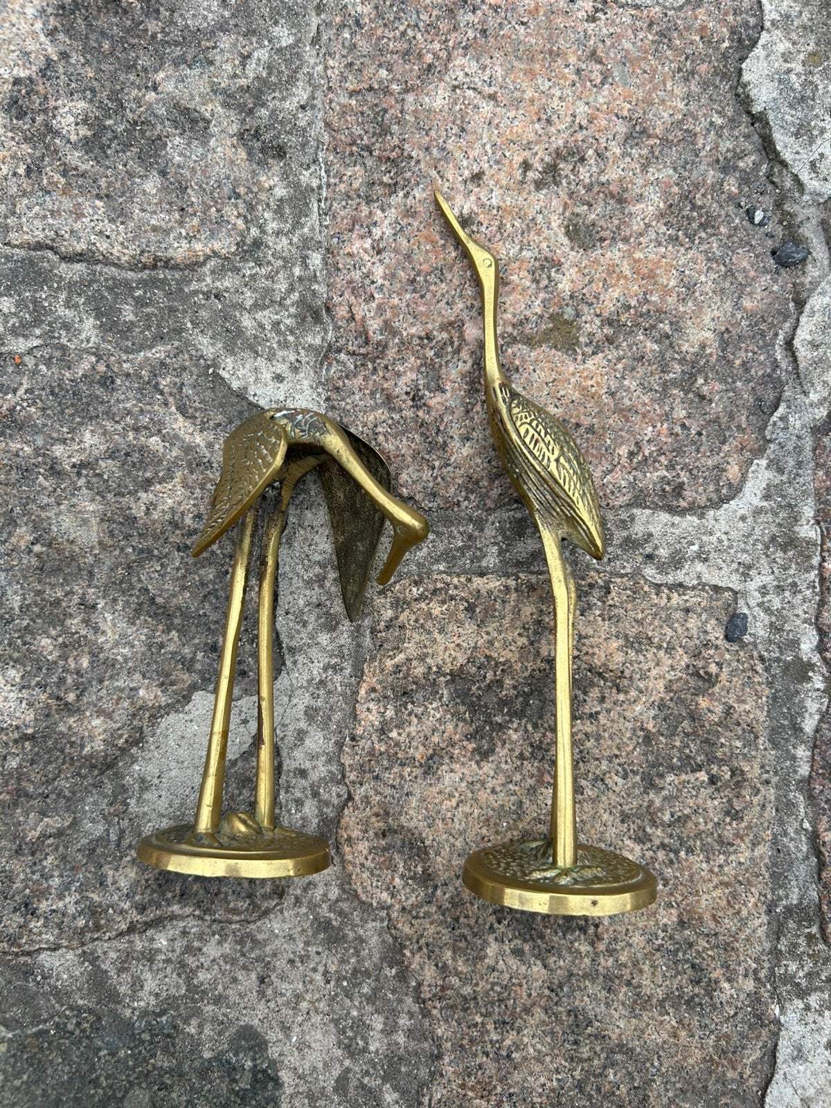 Vintage messing kraanvogels (set van 2), Ophalen