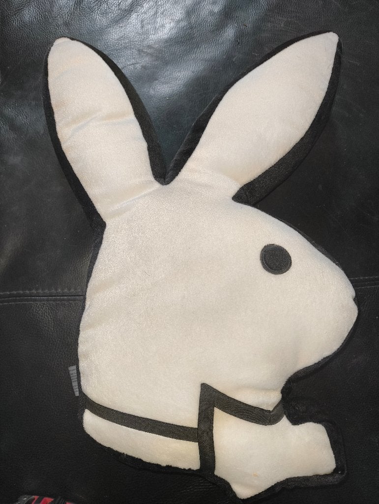 Coussin en peluche Playboy Bunny Vintage Original, Enlèvement, Comme neuf, Blanc