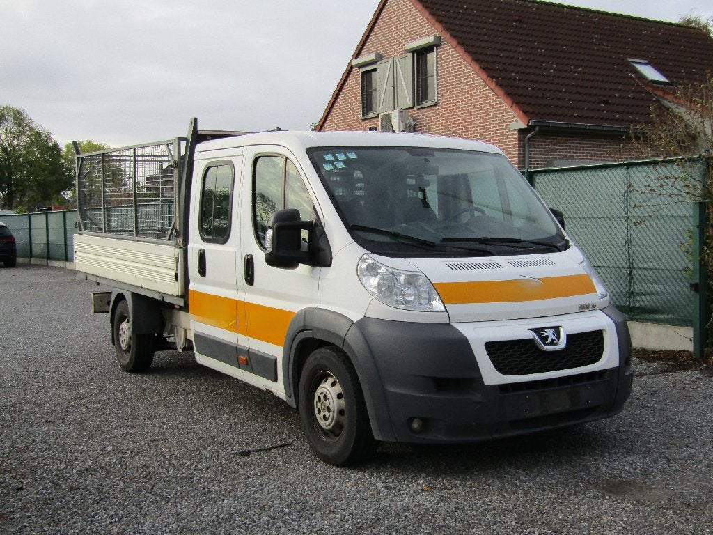 Peugeot Boxer 3.0 HDI Openlaadbak 7plaats, Auto's, Voorwielaandrijving, Stof, Bedrijf, Grijs