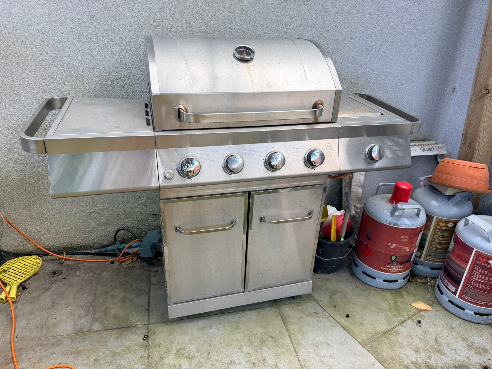 Barbecue à gaz avec brûleur latéral, Enlèvement, Utilisé