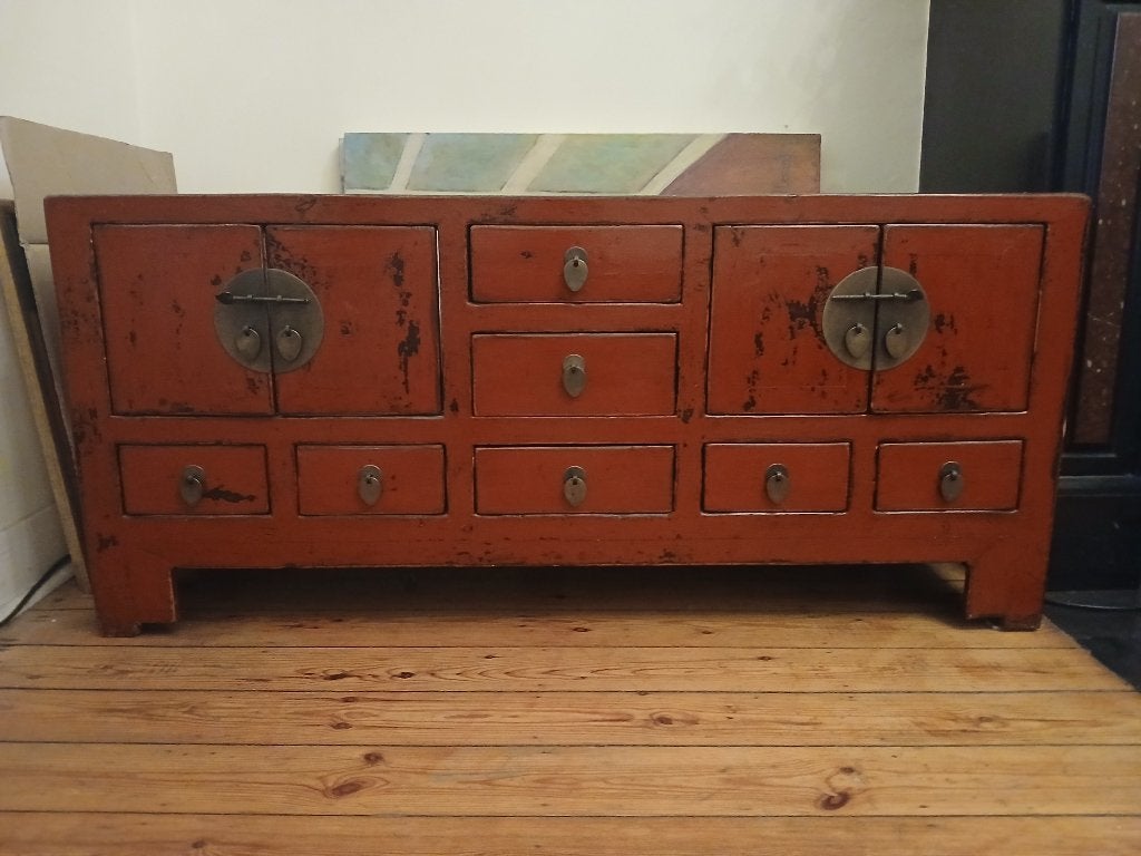 Chinese lage kast, Ophalen