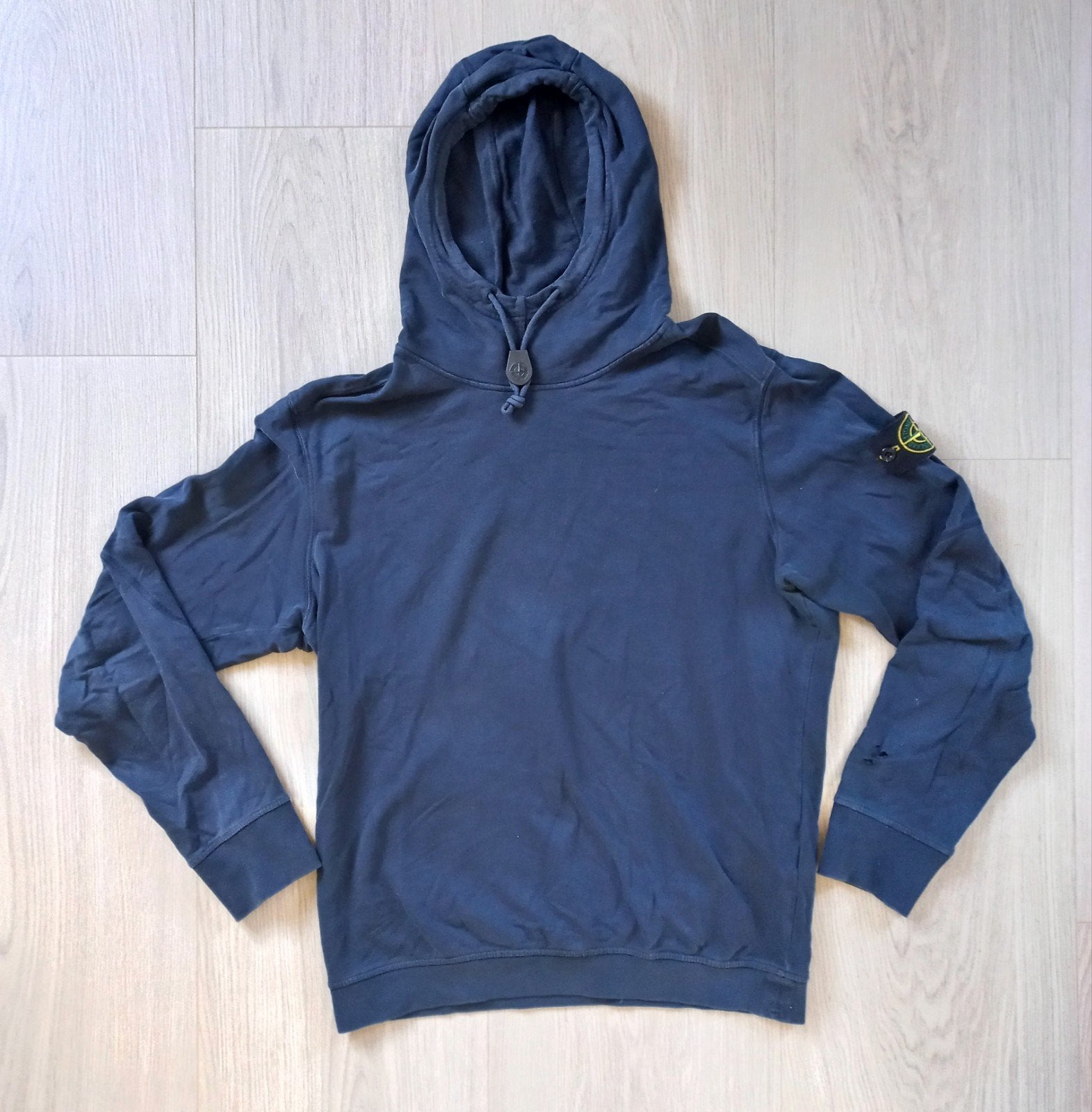Sweat à capuche Stone Island bleu foncé taille L (avec certi, Enlèvement ou Envoi, Taille 52/54 (L), Stone Island, Porté