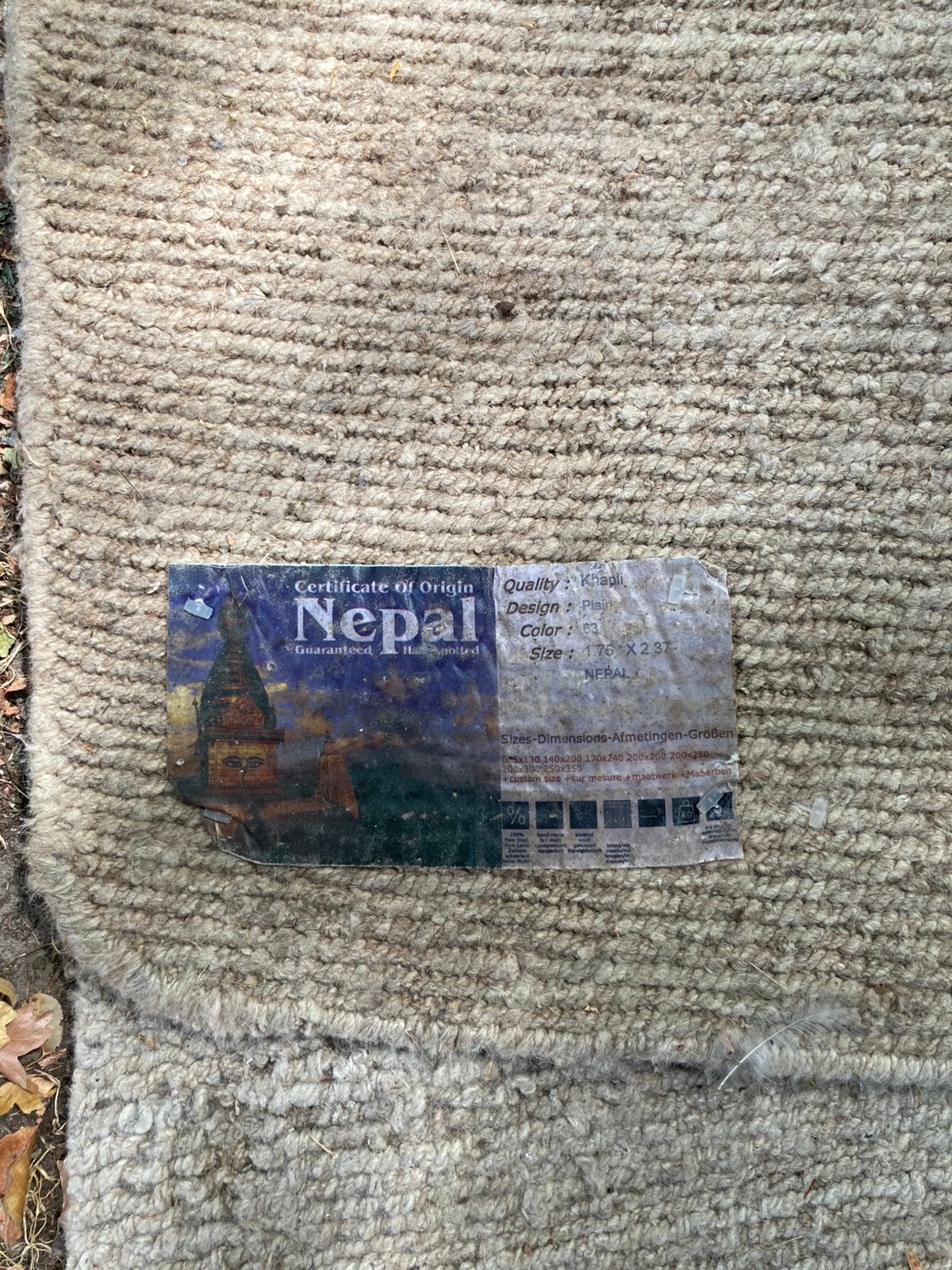 Nepalees tapijt, Huis en Inrichting, Ophalen, Gebruikt, 150 tot 200 cm, 200 cm of meer