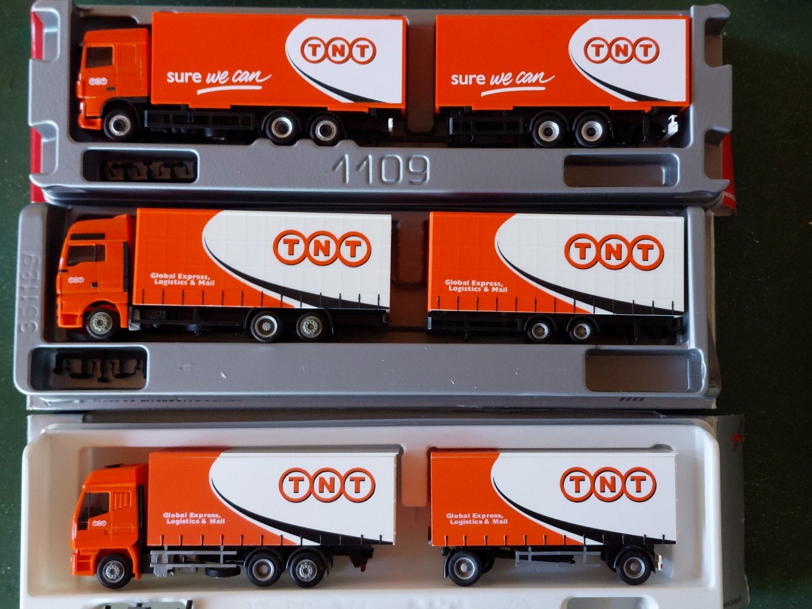 herpa 3 x tnt vrachtwagen H0, Ophalen of Verzenden, Herpa