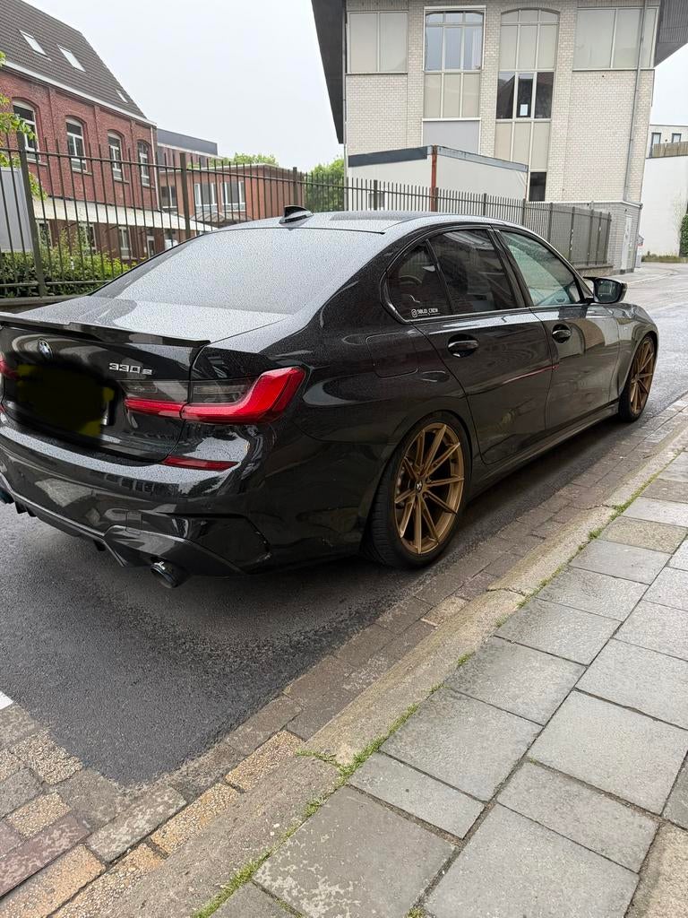 Bmw 330e g20 M Pak, Auto's, Automaat, Achterwielaandrijving, Zwart, Zwart