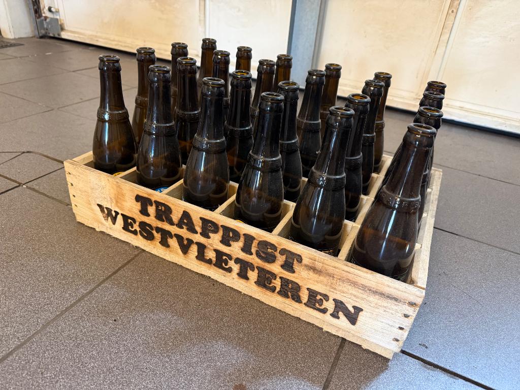 Decoratief krat trapisten WestVleteren, Verzamelen, Biermerken, Ophalen, Gebruikt, Reclamebord, Plaat of Schild, Overige merken