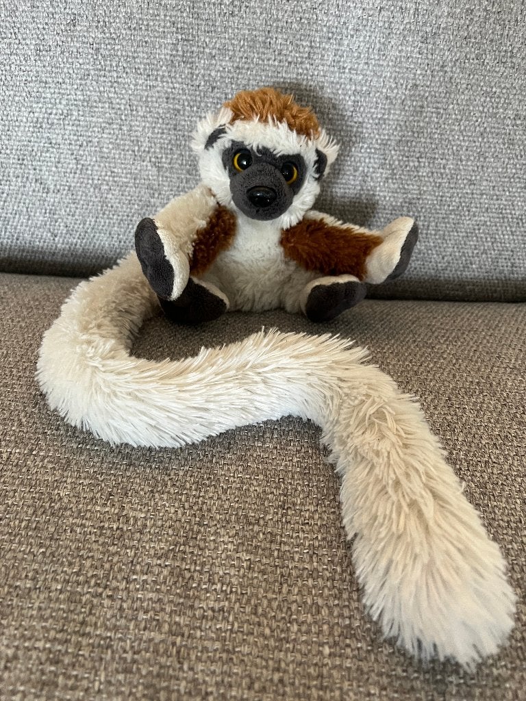 Knuffel/pluche aap met lange staart, Enfants & Bébés, Jouets | Peluches, Enlèvement ou Envoi, Comme neuf, Singe