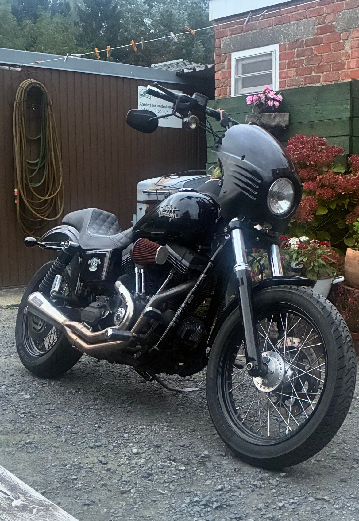Unieke Harley-Davidson Dyna Street Bob - Clubstyle, Motoren, 2 cilinders, Sportuitlaat, Occasion, Bedrijf