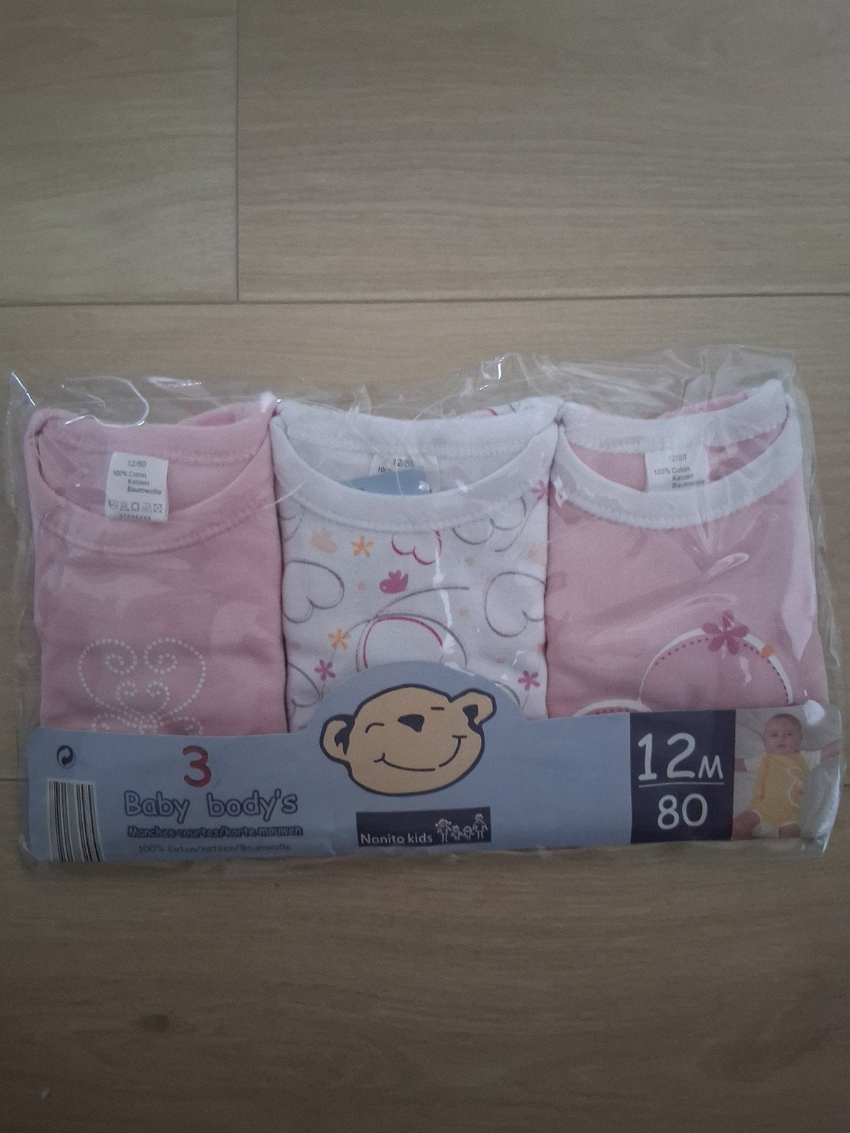 3 schattige body's voor baby's, Ophalen, Nieuw, Maat 80