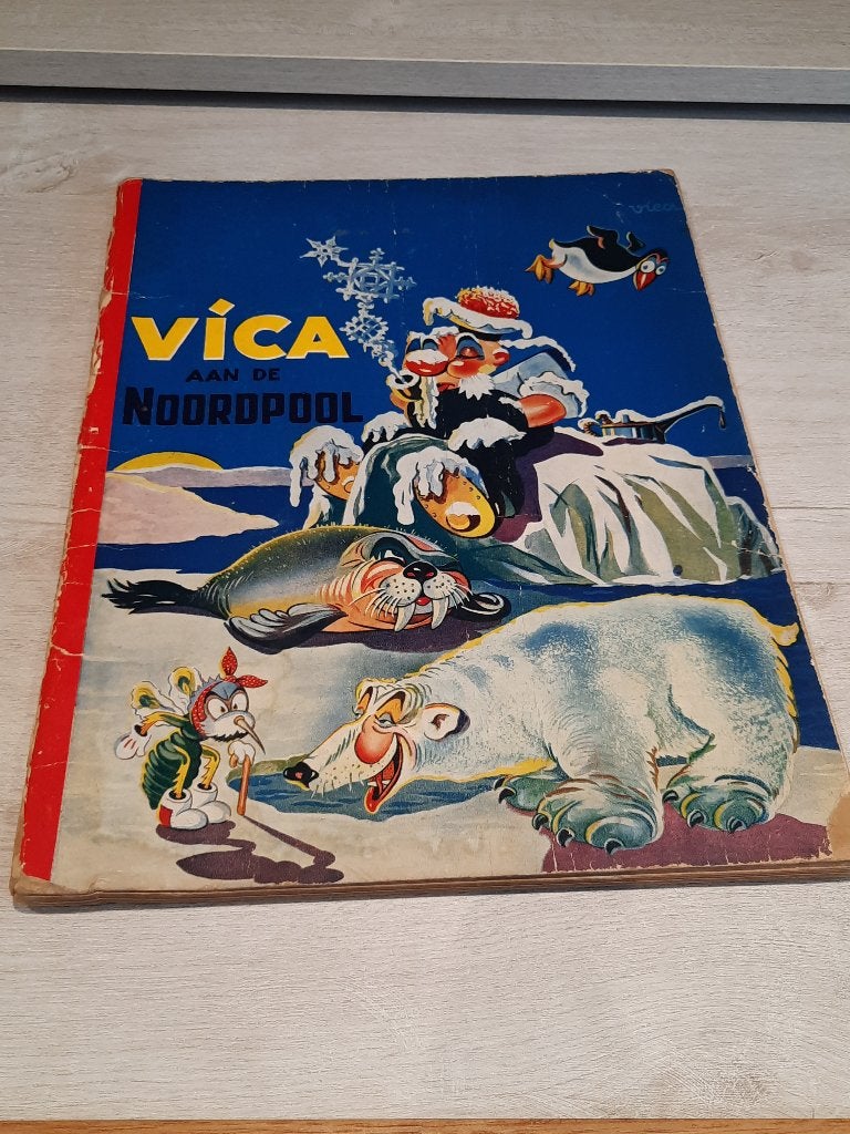 vica aan de noordpool ca. 1935 – vintage, Gelezen, Teixier, Eén stripboek, Ophalen of Verzenden