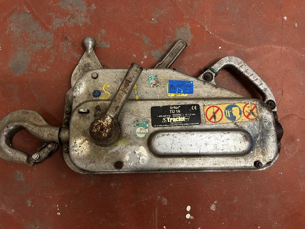Treuil Tirfor Tractel Tirfor TU 16 – câble 25 m, Enlèvement, Utilisé, Manuelle