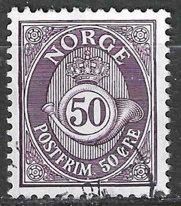 Norvège 1910/1920 - Yvert 82 - Chiffre en ovale - 50 o (ST), Envoi, Norvège, Affranchi