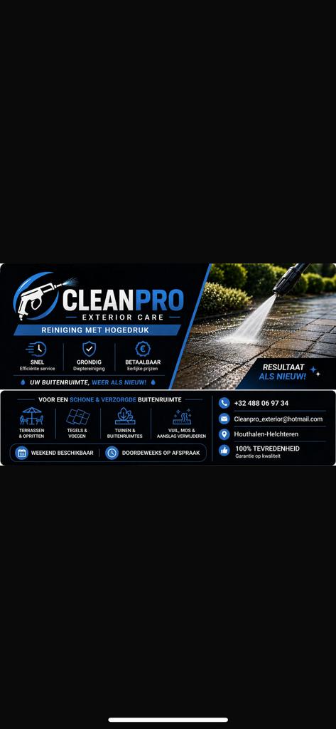 Terras & Oprit Reinigen  | Snel & Betaalbaar, Tuin en Terras, Ophalen, Nieuw