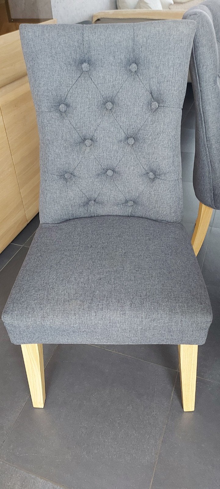 lot de 6 chaises Miliboo, Maison & Meubles, Chaises, Gris, Bois, Comme neuf, Enlèvement