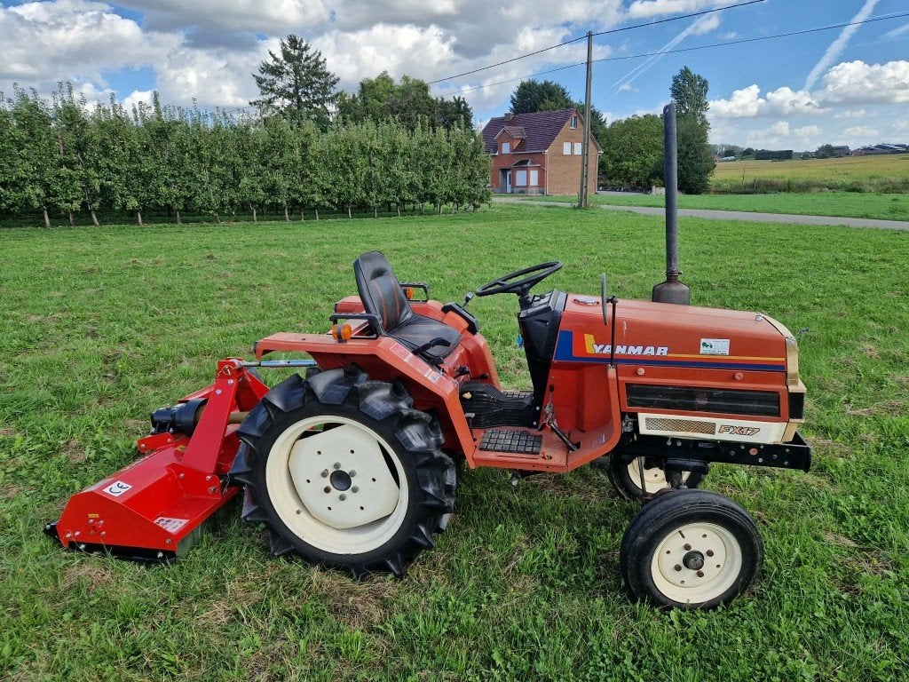 minitractor YANMAR FX17 met klepelmaaier, Articles professionnels, Agriculture | Tracteurs, Autres marques, Jusqu'à 2500, Jusqu'à 80 ch
