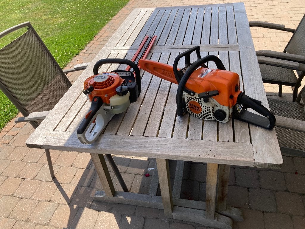 Kettingzaag stihl ms 170. Haagschaar HS 45, Enlèvement ou Envoi, Utilisé, Essence, Stihl