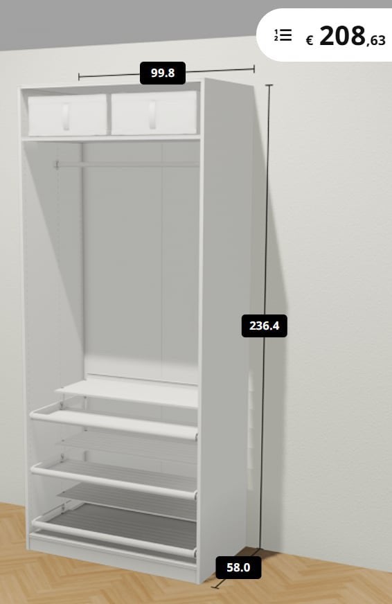 Dressing pax ikea, Maison & Meubles, Enlèvement, Comme neuf