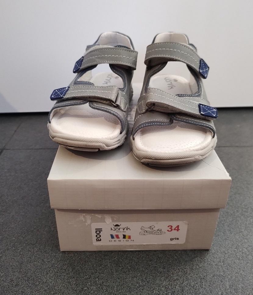 Grijze sandalen Nörvik, maat 34 (nieuw), Nörvik, Overige typen, Nieuw, Ophalen of Verzenden