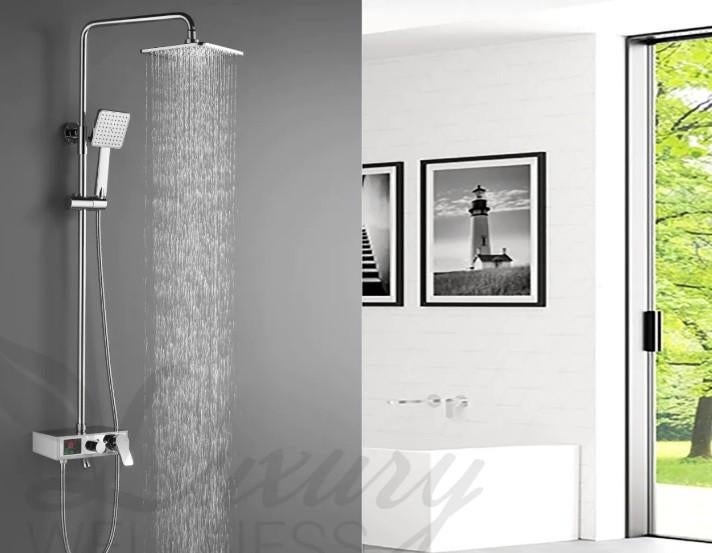 Luxe Douche unit Regendouche digitaal display * NIEUW, Enlèvement ou Envoi, Neuf, Chrome, Douche