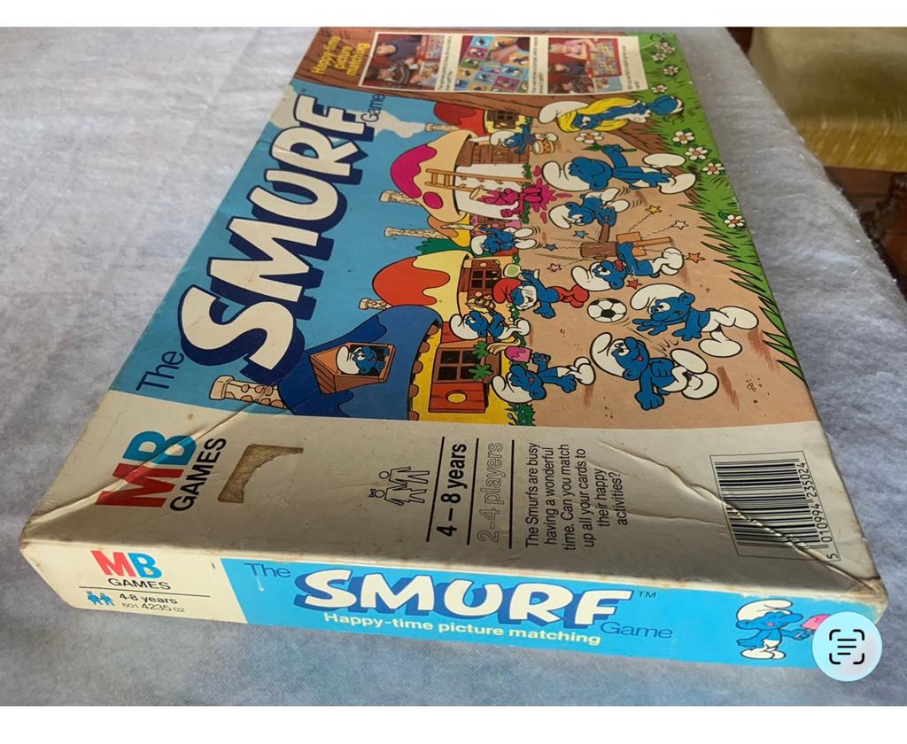 Oud vintage 1981-1983 the Smurf game - Smurfen bordspel spel, Ophalen of Verzenden, Zo goed als nieuw, Verschillende Smurfen, Overige typen