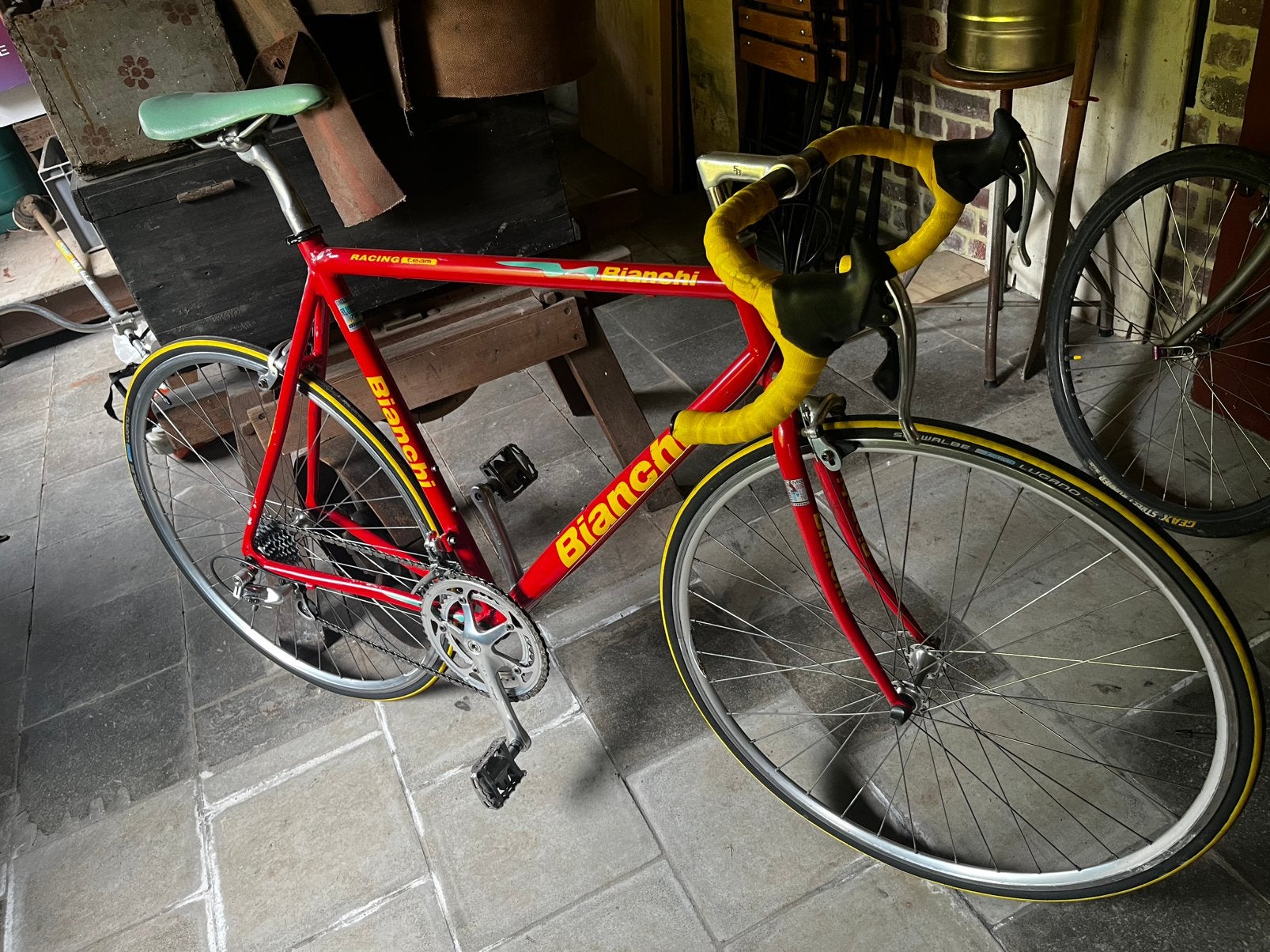 Vintage Bianchi - Alu Racing Team koersfiets, Ophalen, Gebruikt, Overige merken