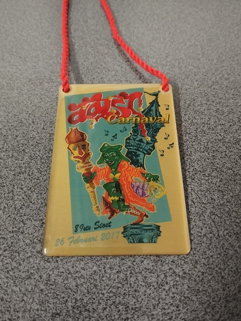 Carnaval medaille Aalst metaal 2017, Ophalen of Verzenden, Overige materialen