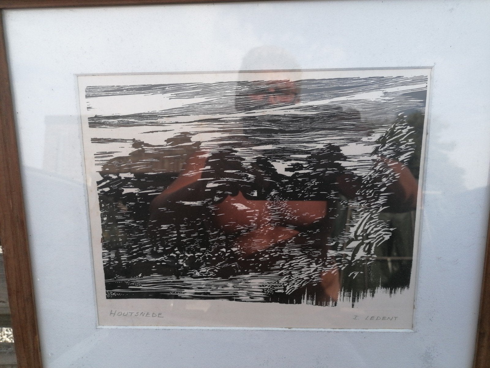 28 op 22 cm werkje zonder kader, Ophalen of Verzenden, Houtsnede