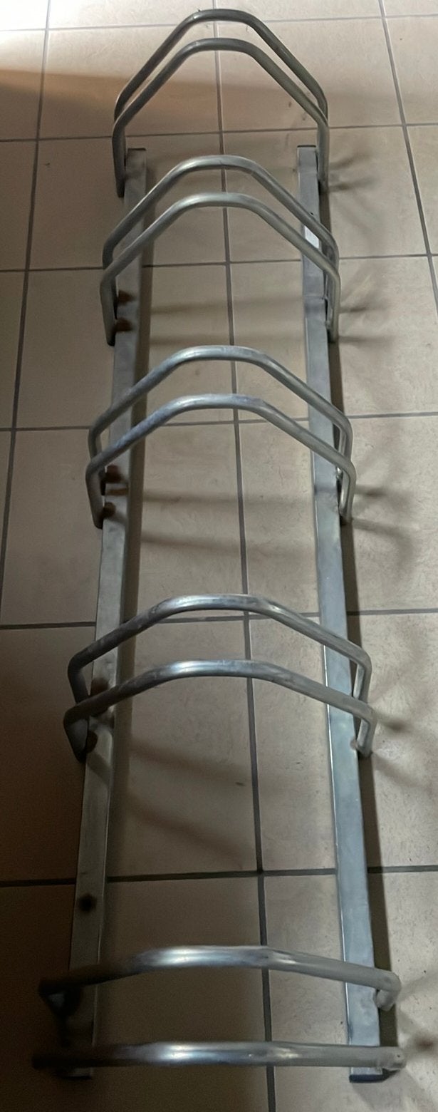 Aluminium fietsrek voor 5 fietsen, Ophalen, Gebruikt