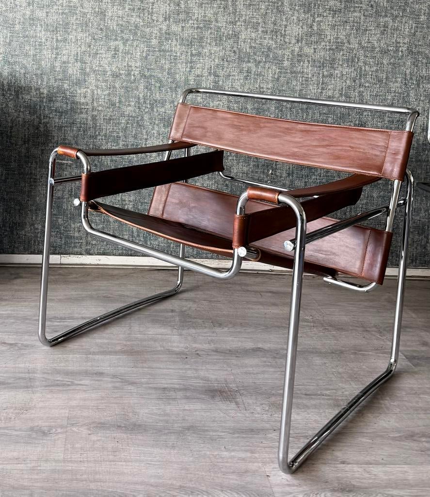 Vintage Wassily Chair by Marcel Breuer fior Fasem, Ophalen, Gebruikt, Bruin, Bauhaus Vintage Marcel Breuer Design Wassily
