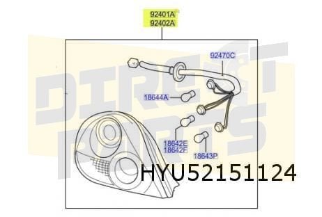 Hyundai Coupe (9/04-) achterlicht Rechts Origineel! 924022C5, Neuf, -, -, Hyundai