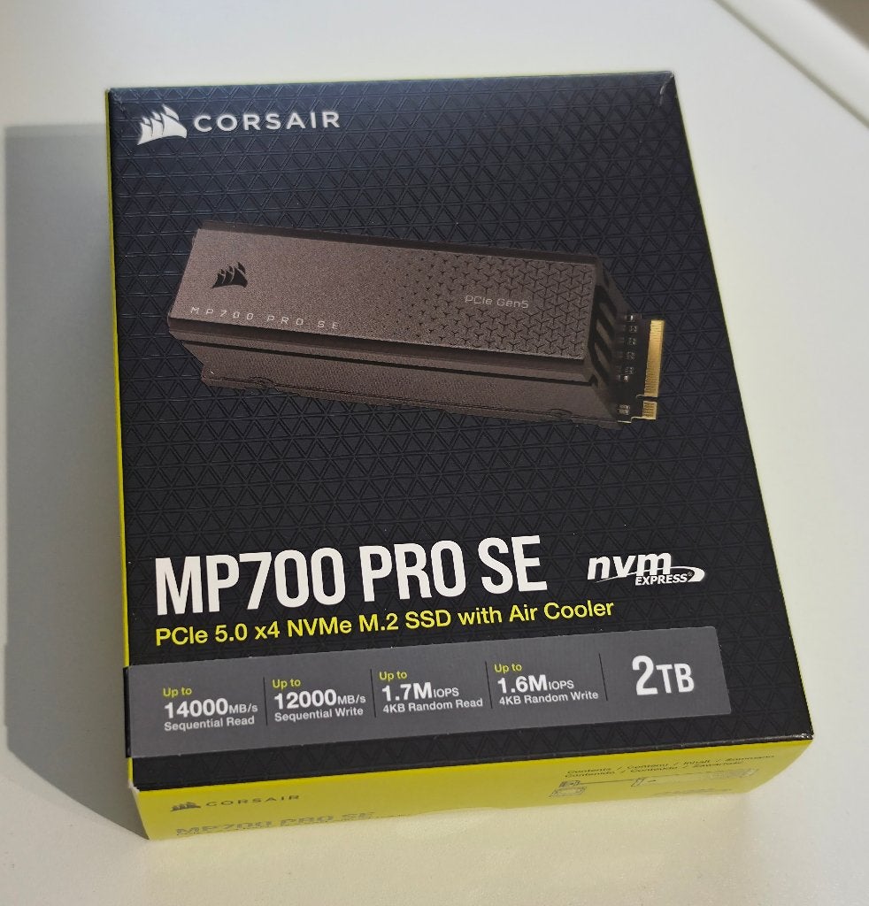 SSD M.2 NVMe PCIe 5 Corsair MP700 PRO SE 2TB radiateur actif, Neuf, Enlèvement ou Envoi, SSD, Interne
