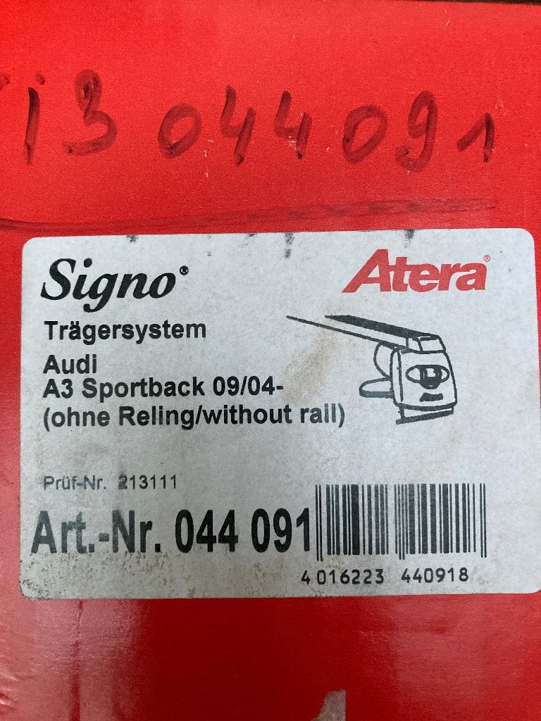 Nieuw Atera dakdragers Audi A3 na 2004 - .. zonder dakreling, Auto diversen, Dakdragers, Ophalen of Verzenden, Zo goed als nieuw