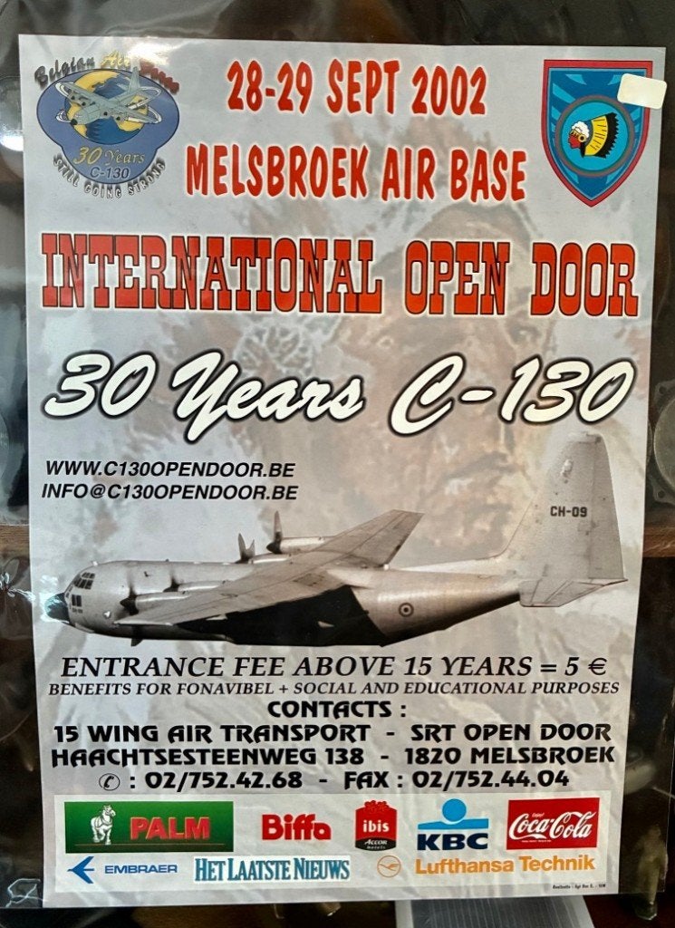 Intern.Open Door Melsbroek Air Base, 30 Years C-130, 2002, Enlèvement ou Envoi