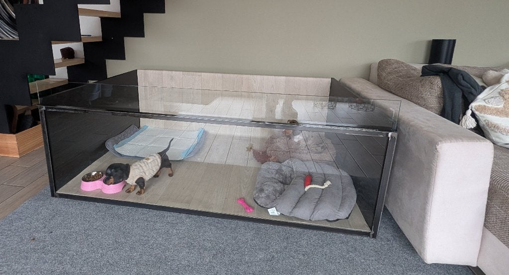 PARC POUR PETITS CHIENS – ROBUSTE, DESIGN & ARTISANAL, Comme neuf, Enlèvement, Moins de 65 cm, Chenil chien