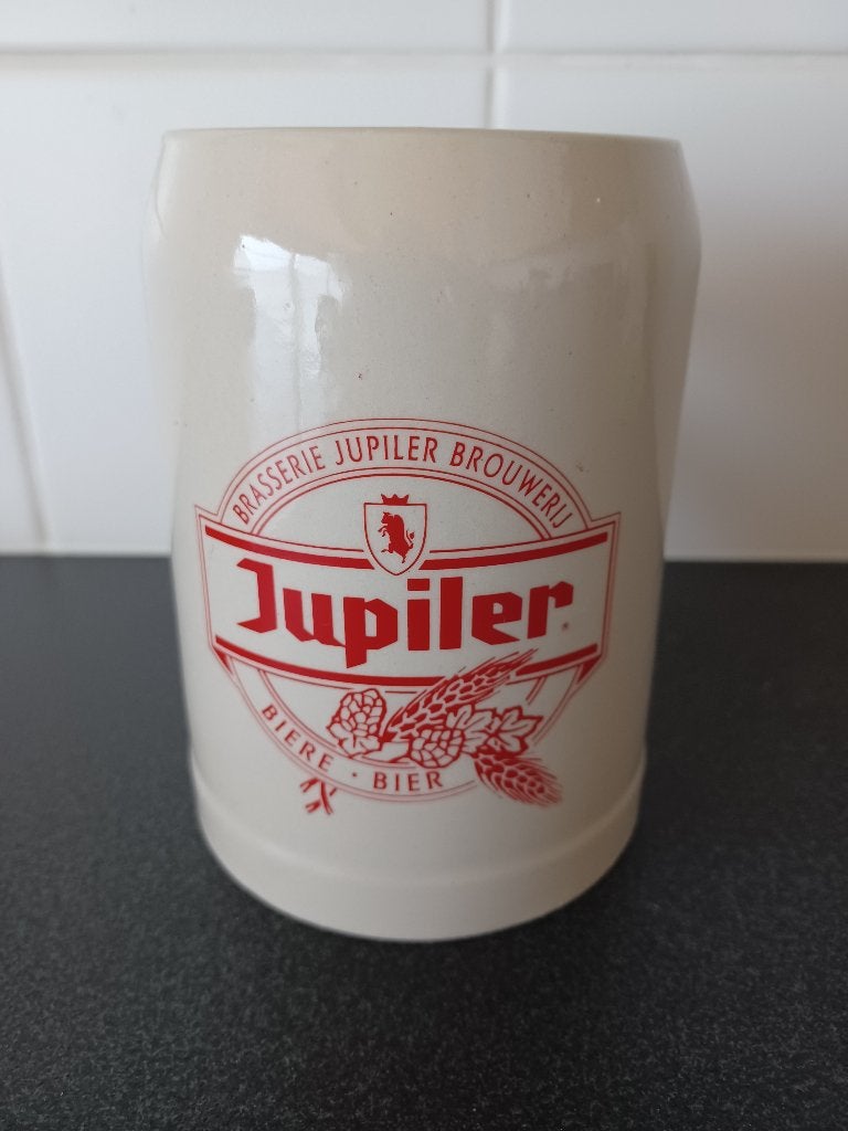 bierpot Jupiler 0,5 l, Ophalen, Zo goed als nieuw, Glas of Glazen, Jupiler